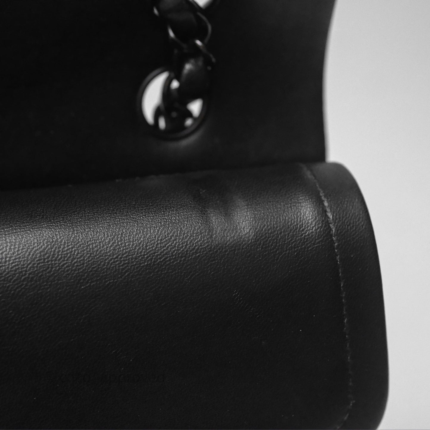 Chanel Classic Quilted M/L Medium Double Flap So Black Lambskin