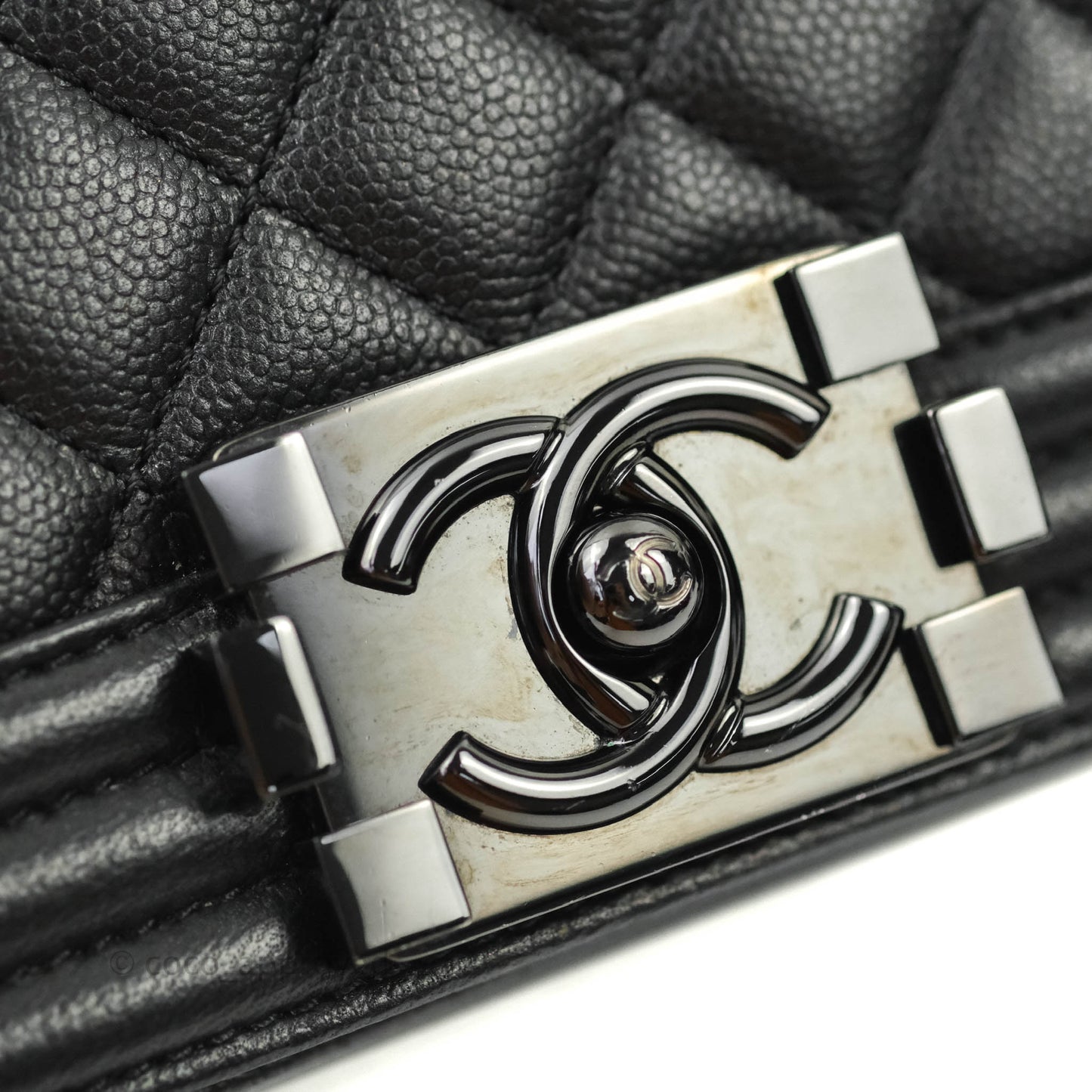 Chanel Quilted So Black Small Boy Caviar