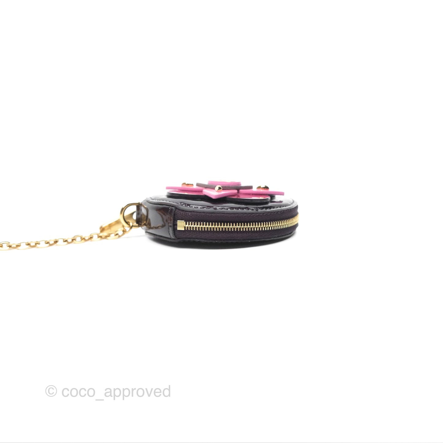 Louis Vuitton Porte Monnaie Rond Vernis Flower Wallet