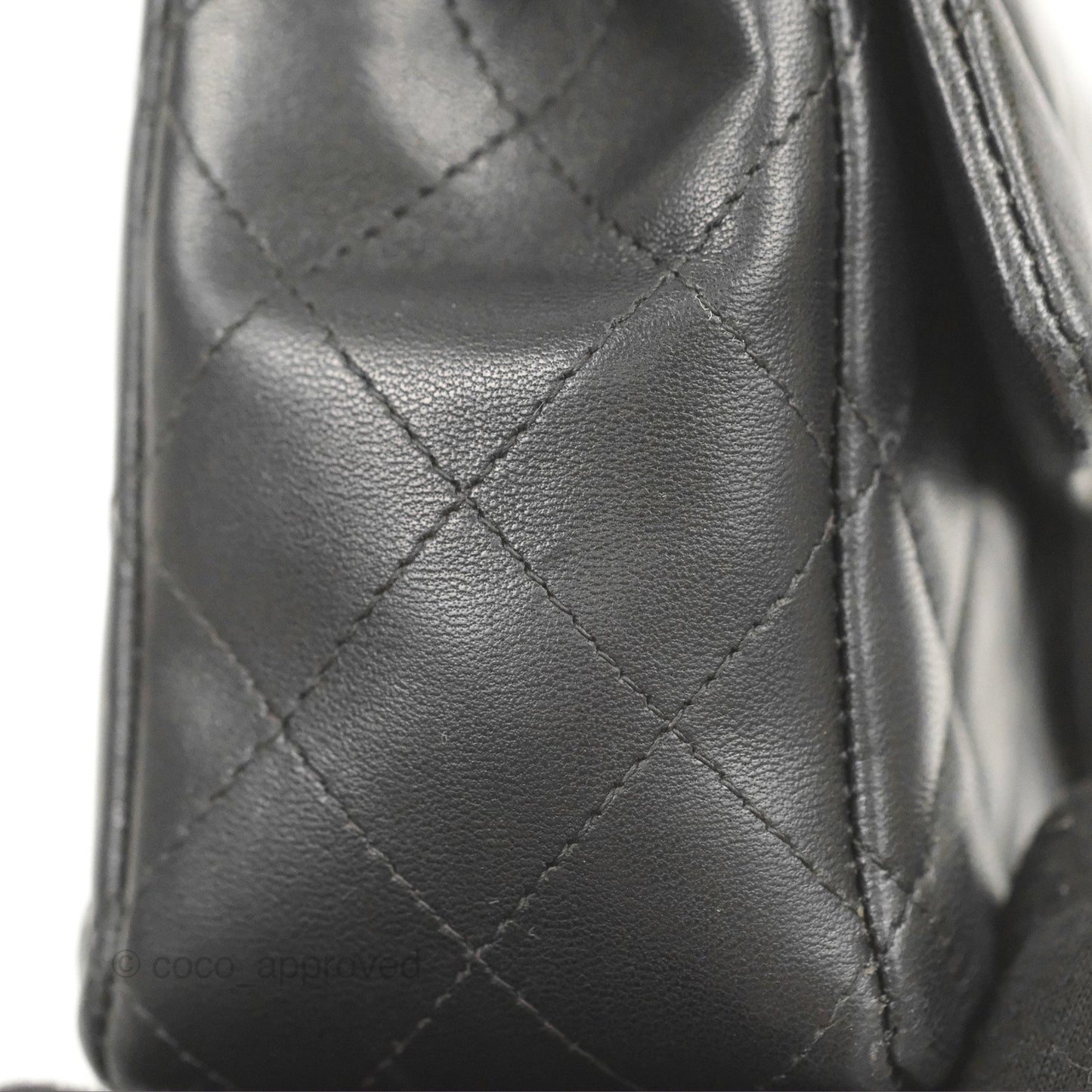 Chanel Quilted Mini Rectangular Flap Black Lambskin Gold Hardware