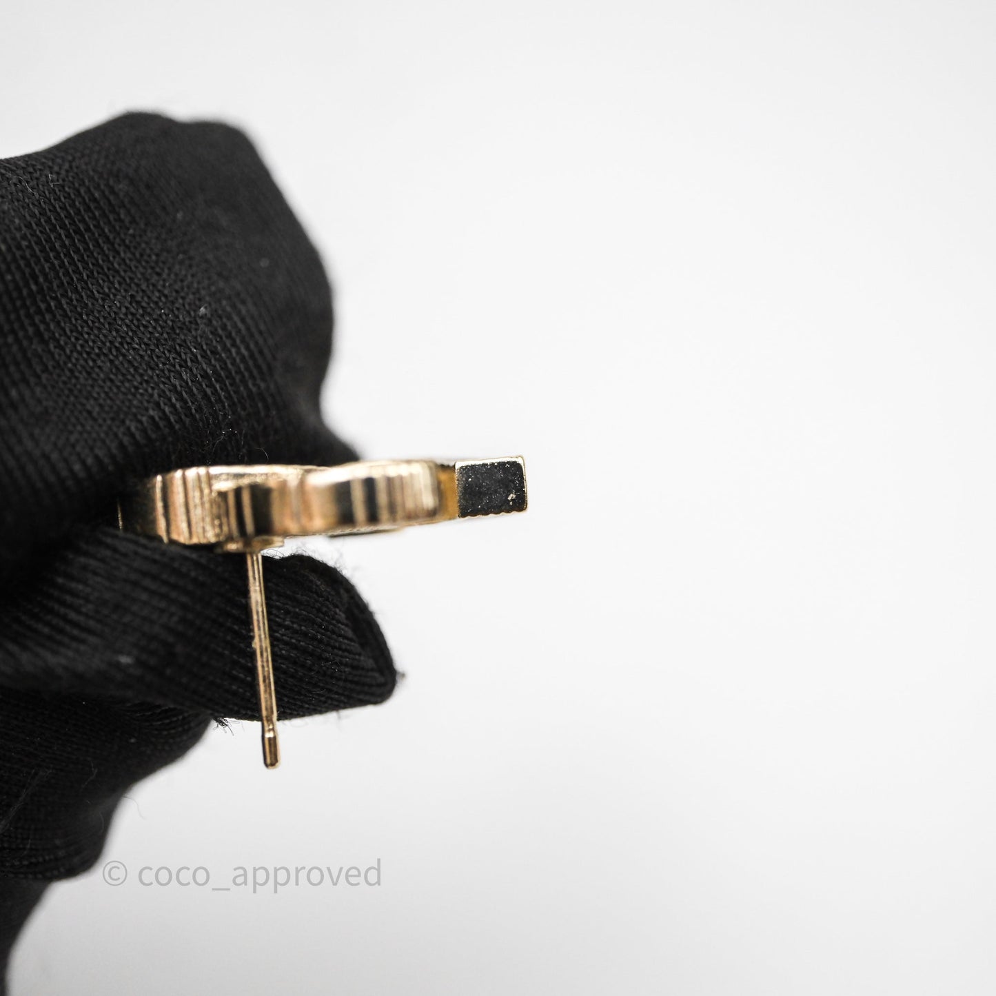 Chanel Pearl CC Earrings Gold Tone 21B