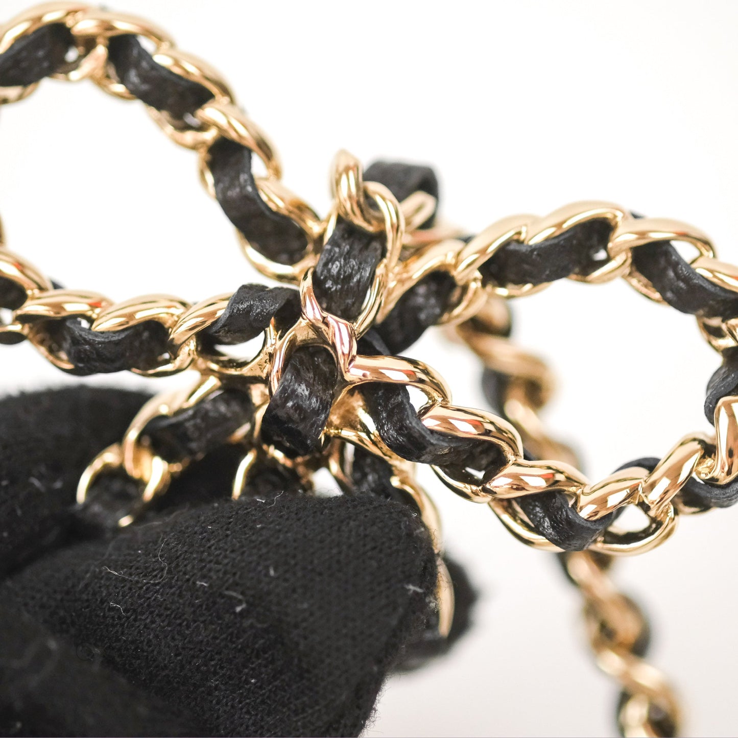 Chanel Mini Clutch with Ribbon Bow Chain Black Caviar Gold Hardware 23S