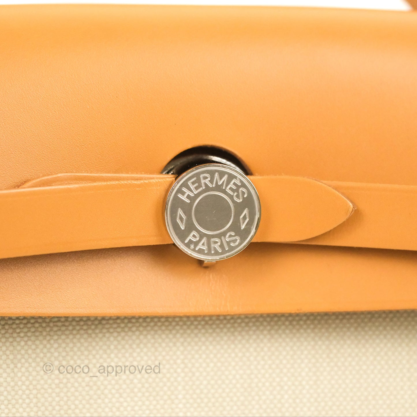 Hermès Herbag Zip 31 Retourne Natural Canvas Palladium Hardware