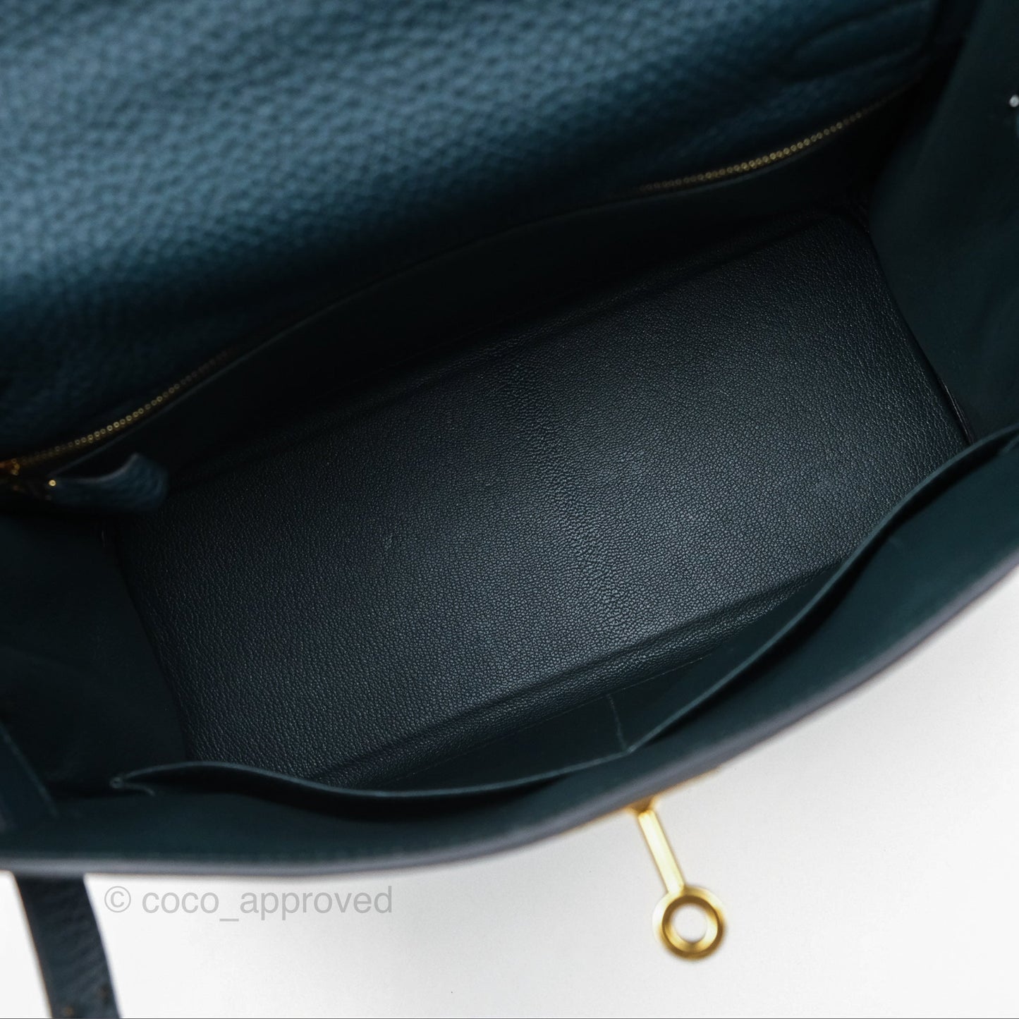 Hermès Kelly 28 Retourne Dark Green Clemence Gold Hardware
