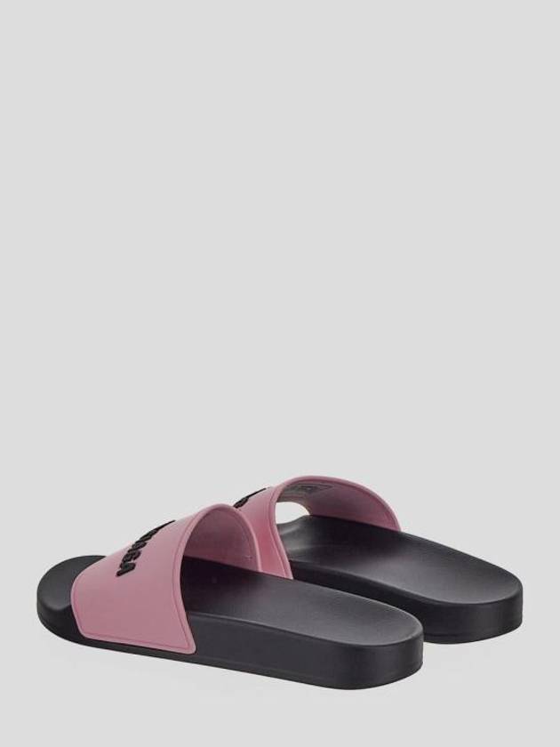 Luxury Balenciaga Logo Pool Slippers Pink