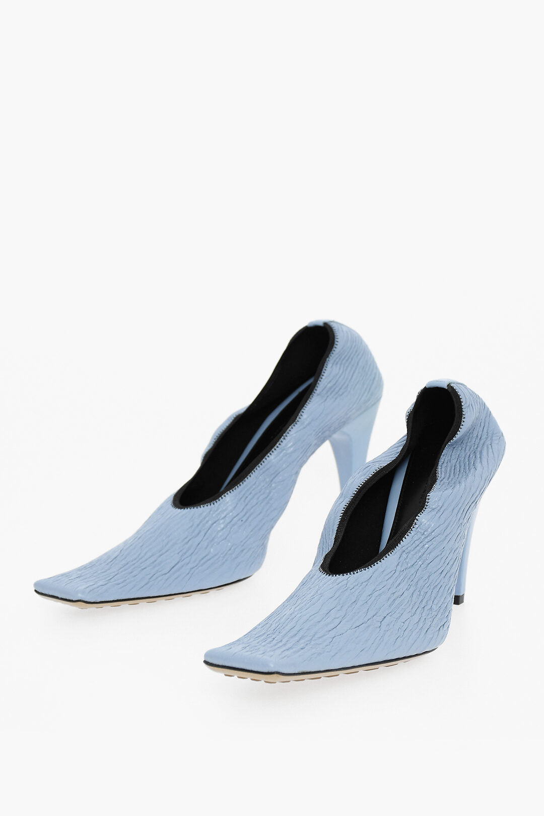 Luxury Bottega Veneta Leather Crunch Sharpei Pumps 9Cm