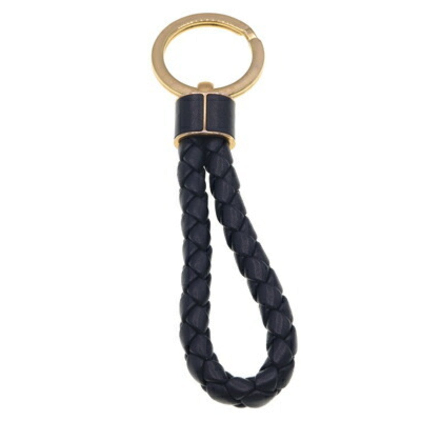 Luxury Bottega Veneta  Navy  Leather Metal Keyring ()