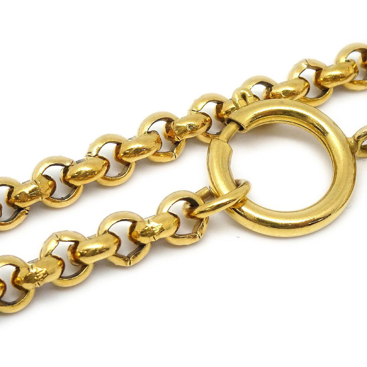 Luxury Chanel Medallion Gold Chain Pendant Necklace 3065/29