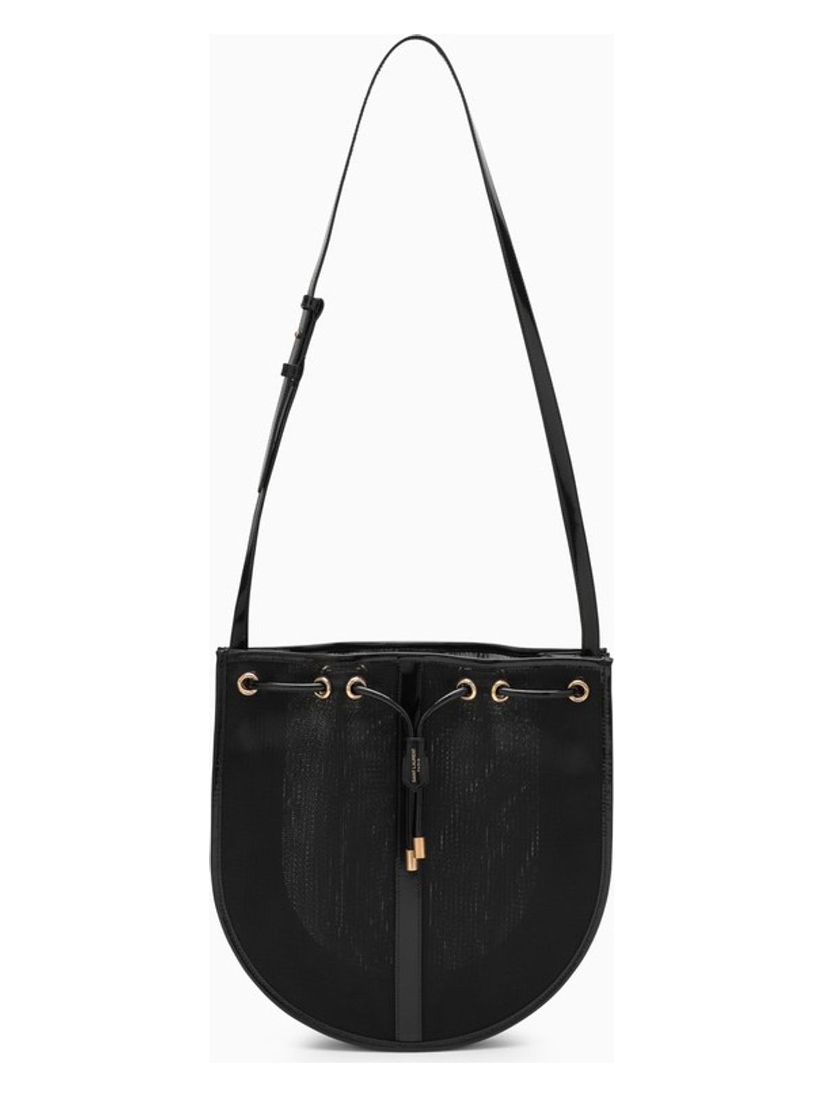 Luxury Saint Laurent Women's Mesh Shoulder Bag in Black | 742073FAB28