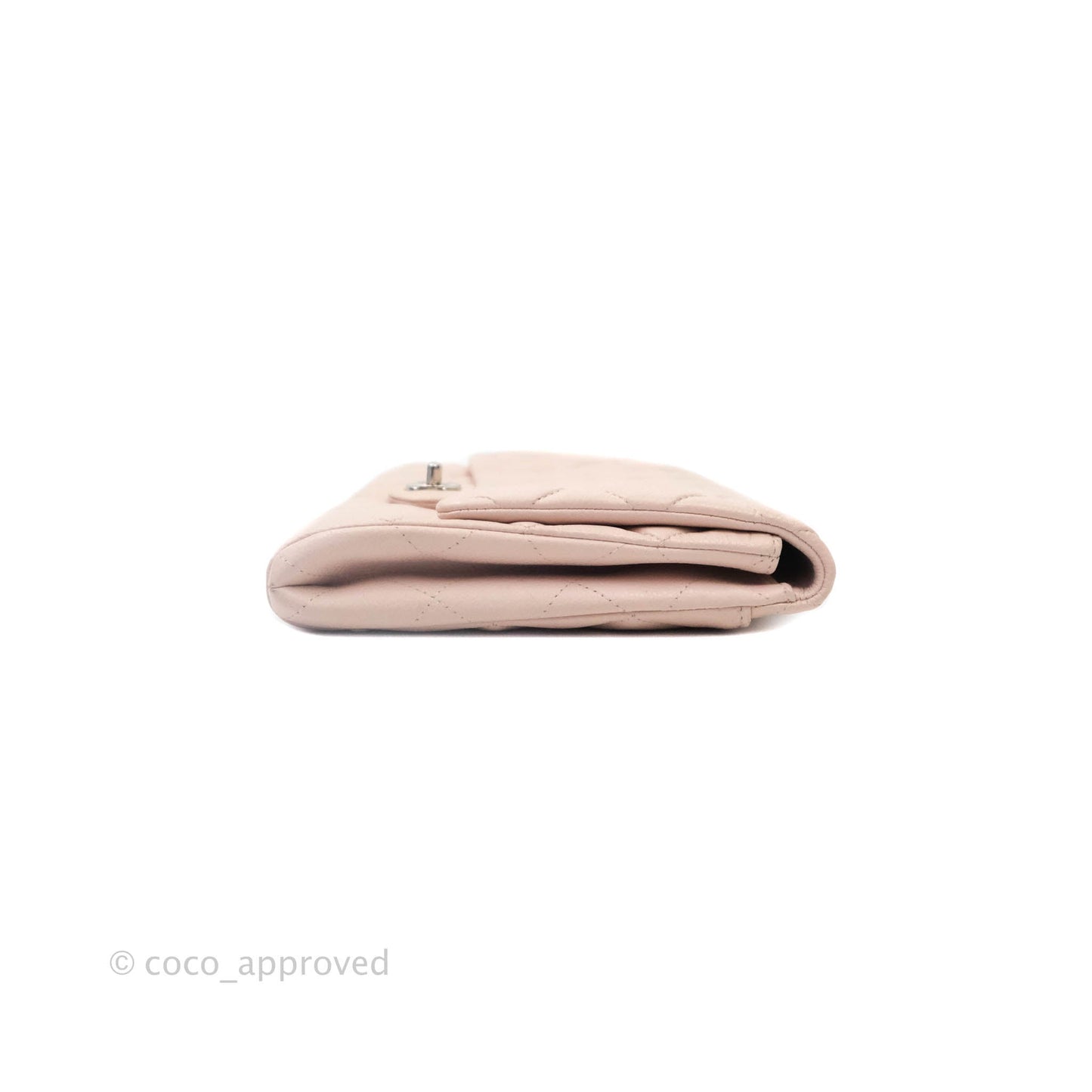 Chanel Quilted Clutch with Chain Sakura Pink Silver Hardware