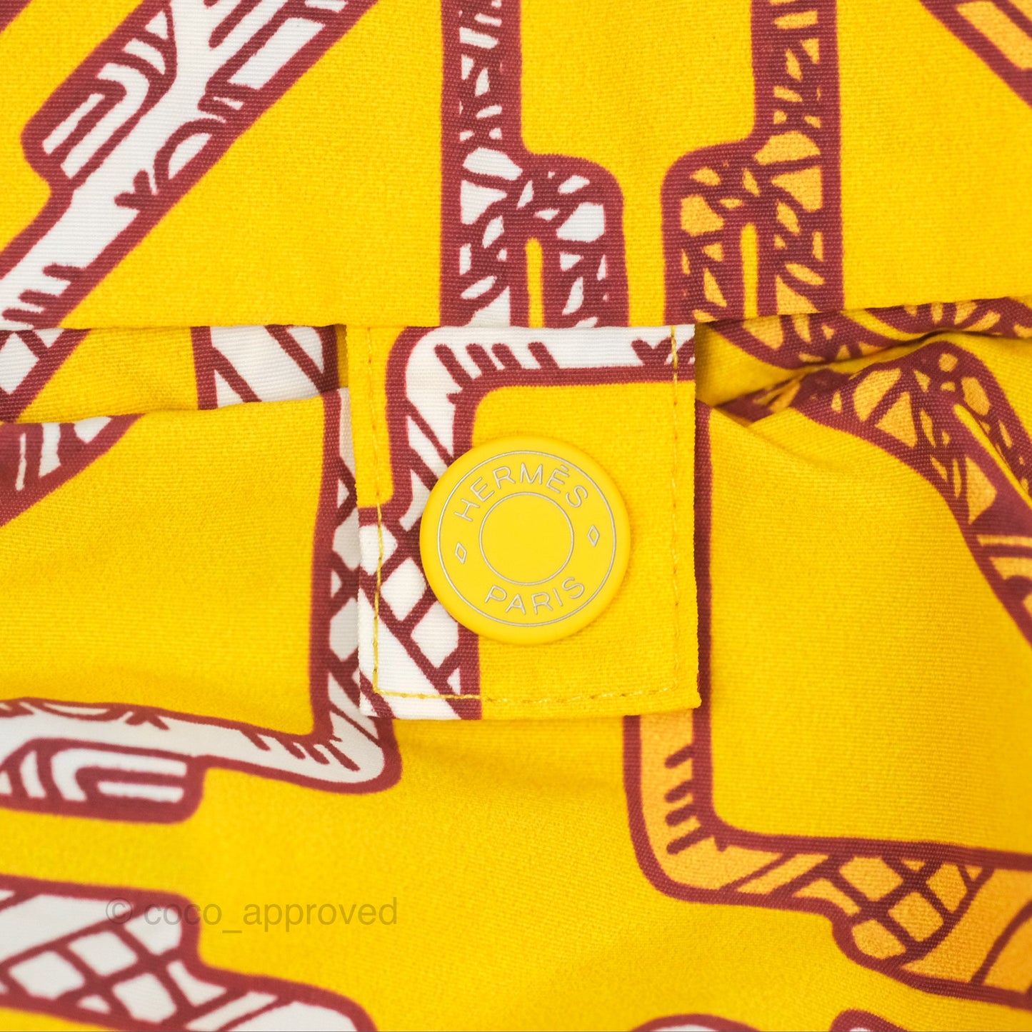 Hermes "Tatersales" Short Beach Windbreaker Jaune Tournesol Size 36