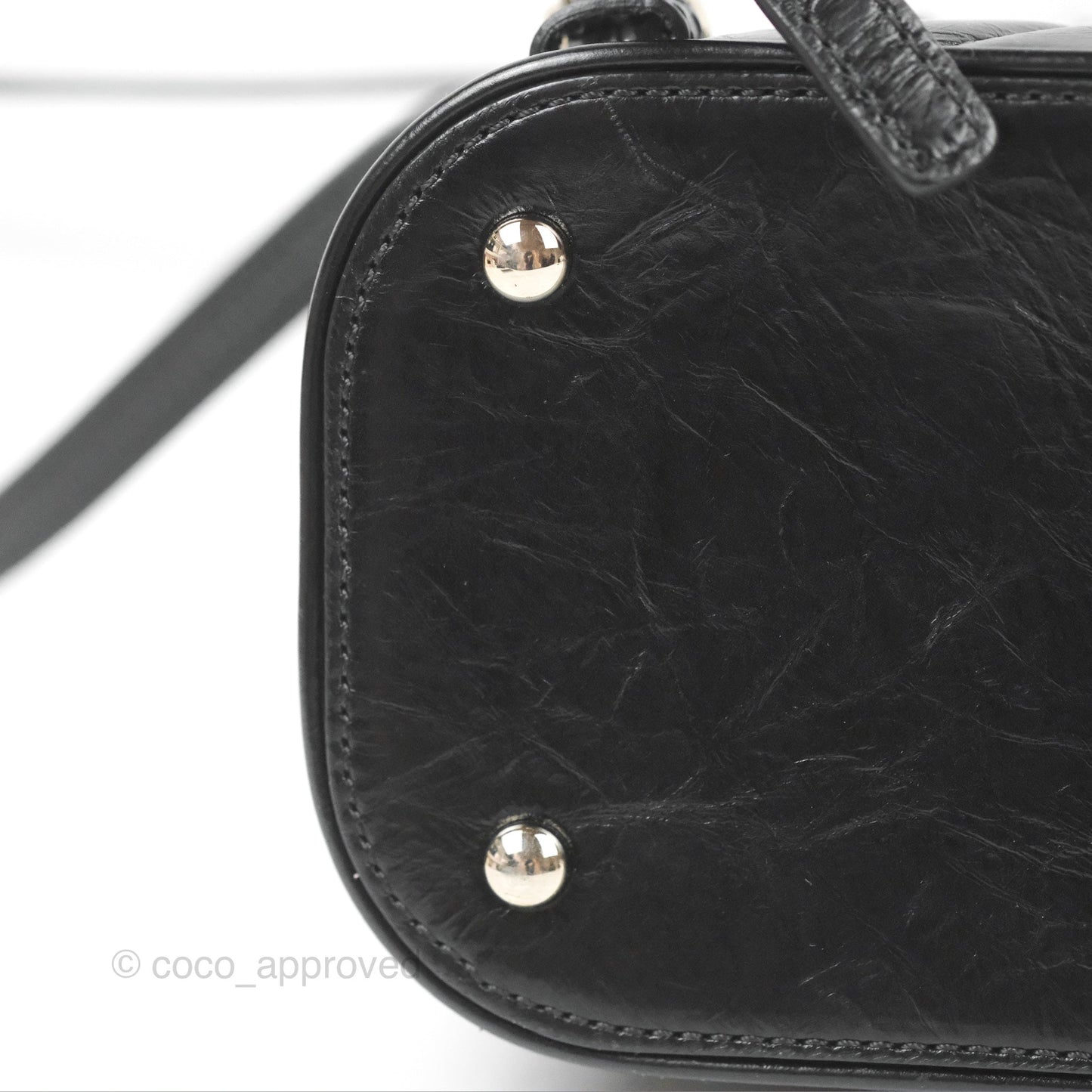 Chanel Aquarium PVC Backpack Black Crumpled Calfskin Silver Hardware