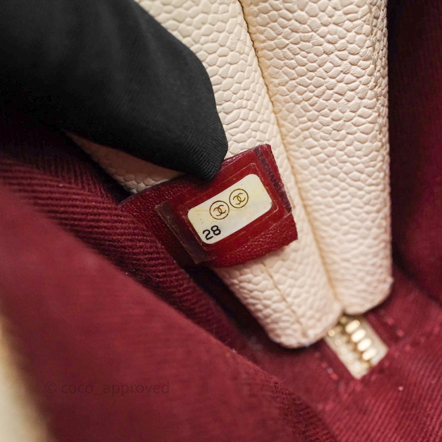 Chanel Quilted Caviar Waist Bag Ivory Aged Gold Hardware