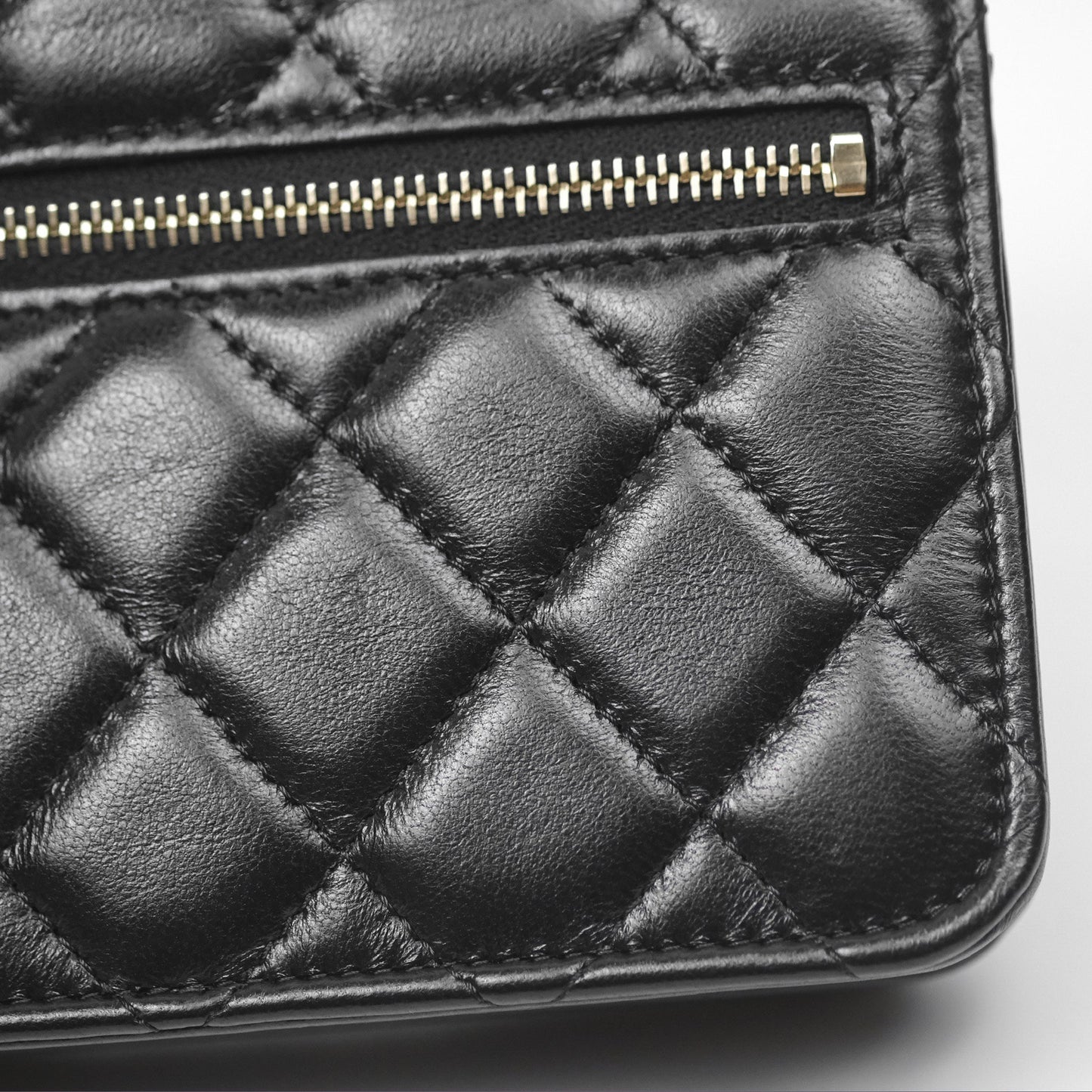 Chanel Mini Trendy WOC Black Lambskin Gold Hardware