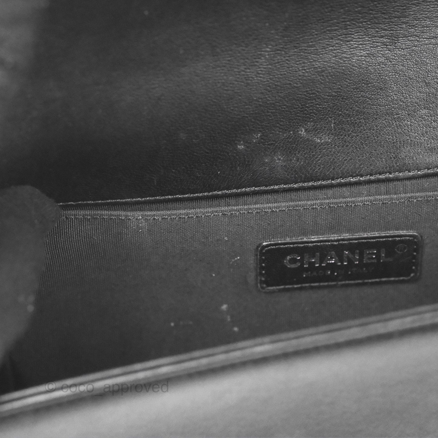 Chanel Quilted Medium Boy Black Calfskin Ruthenium Hardware