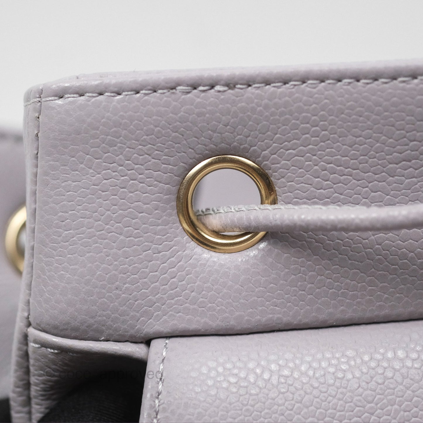Chanel Mini Business Affinity Backpack Grey Caviar Gold Hardware 22B