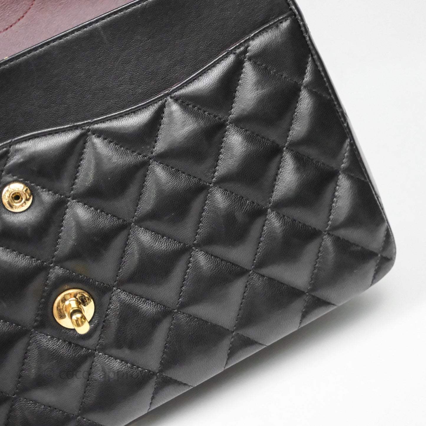 Chanel Classic Jumbo Double Flap Black Lambskin Bag Gold Hardware