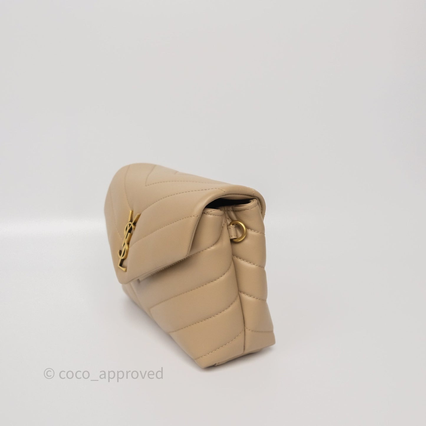 Saint Laurent Loulou Toy Shoulder Bag Beige