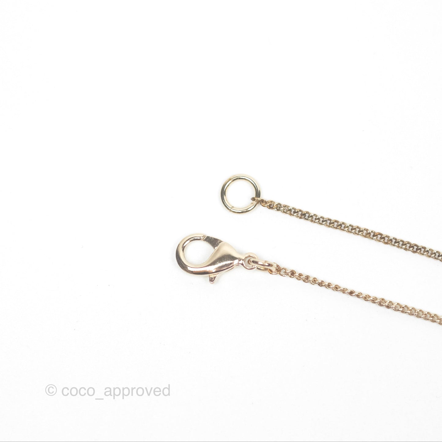 Chanel CC Sphere Locket Necklace Gold Tone 21S