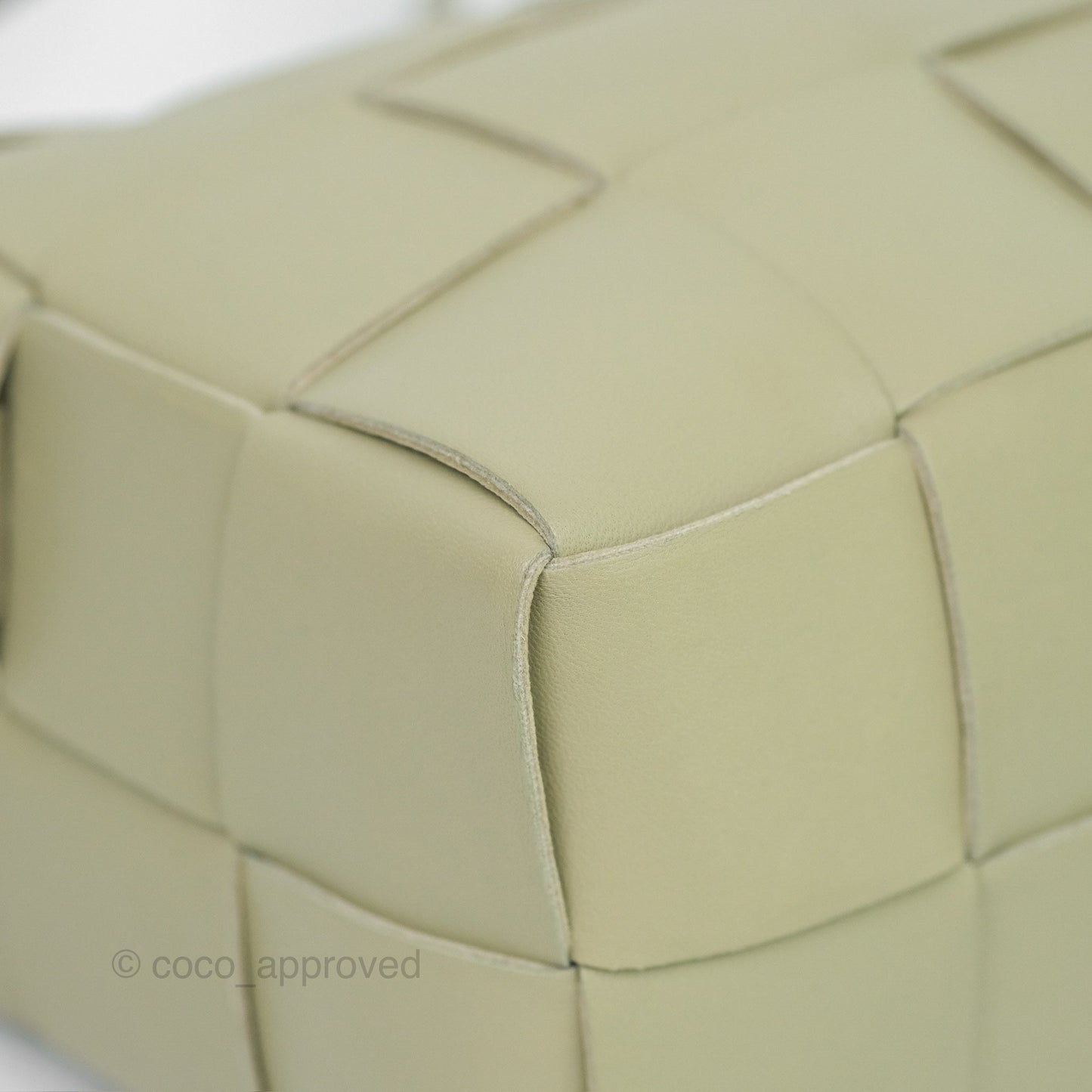 Bottega Veneta Brick Cassette Bag Olive Green Intrecciato Lambskin