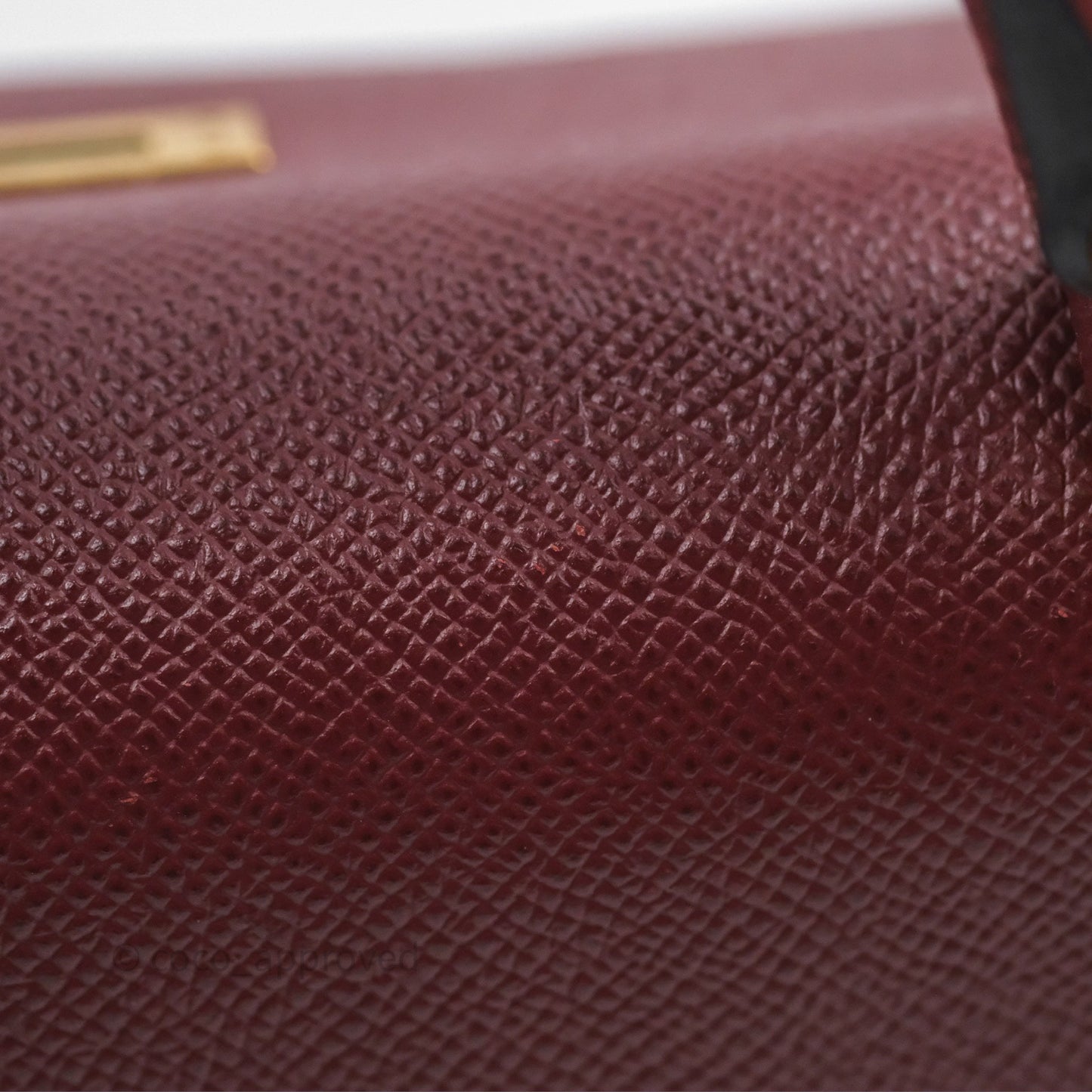 Hermès Sellier Kelly 25 Rouge H Epsom Gold Hardware