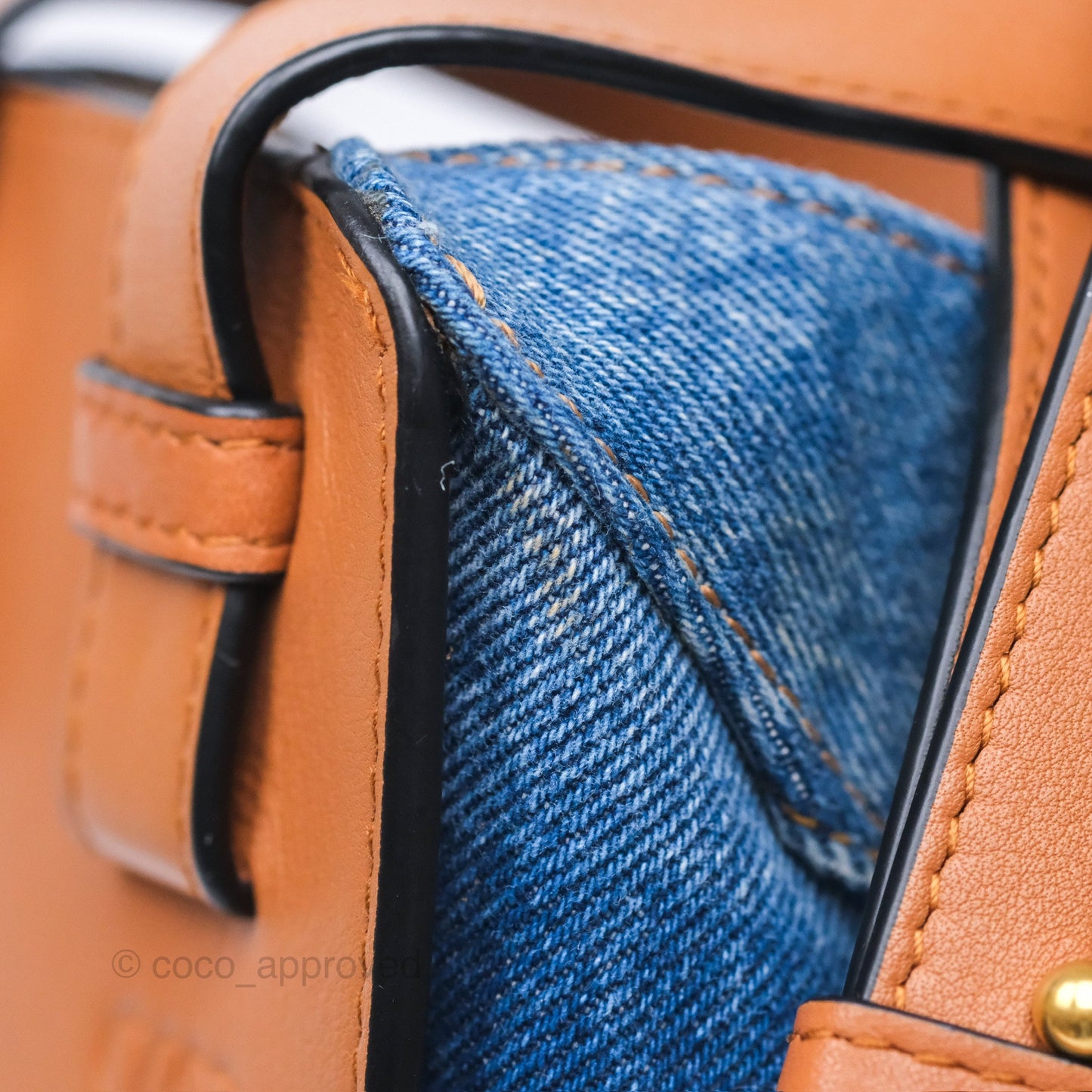 Loewe Small Hammock Shoulder Bag Denim Tan
