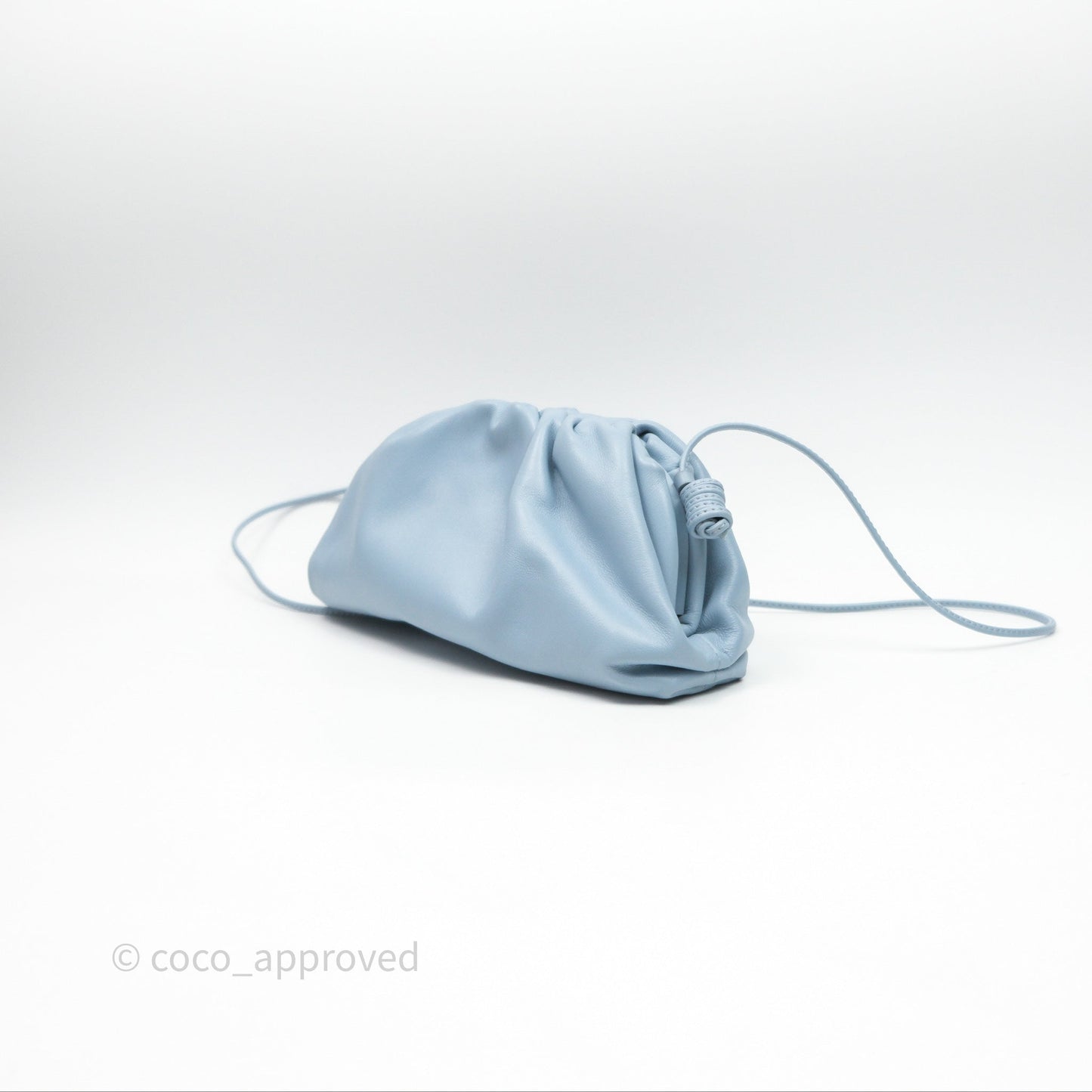 Bottega Veneta The Mini Pouch Ice Blue Calfskin