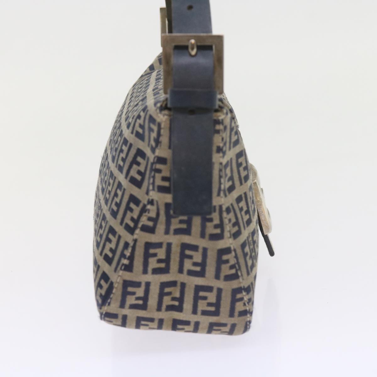 Luxury FendiZucchino Canvas Mamma Baguette Shoulder Bag Navy56197