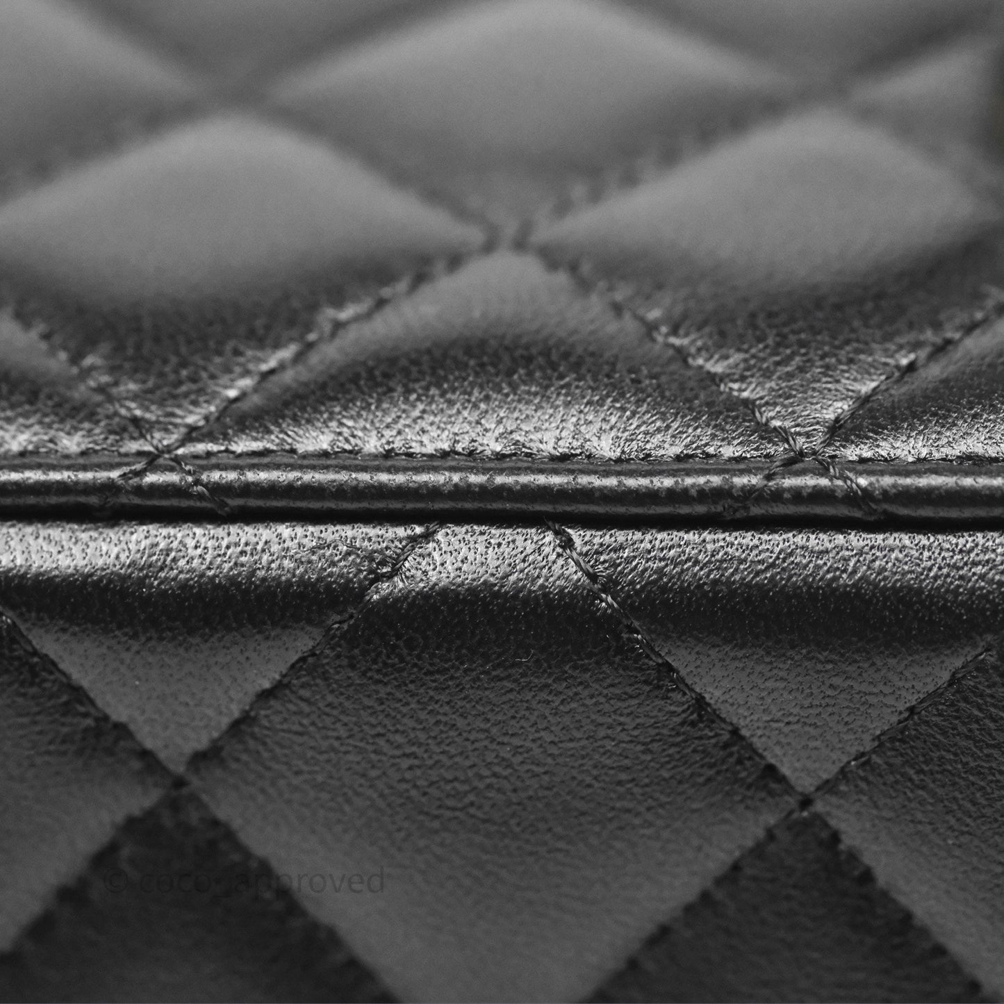 Chanel Vanity Rectangular Top Handle Black Lambskin Gold Hardware