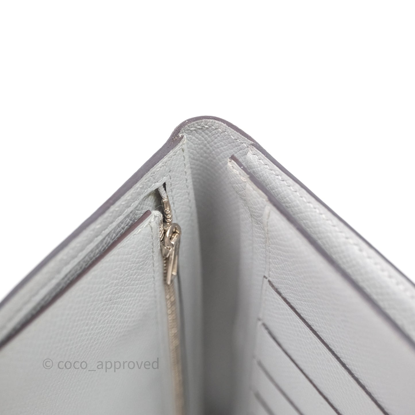 Hermès Bearn Long Wallet Gris Epsom Palladium Hardware