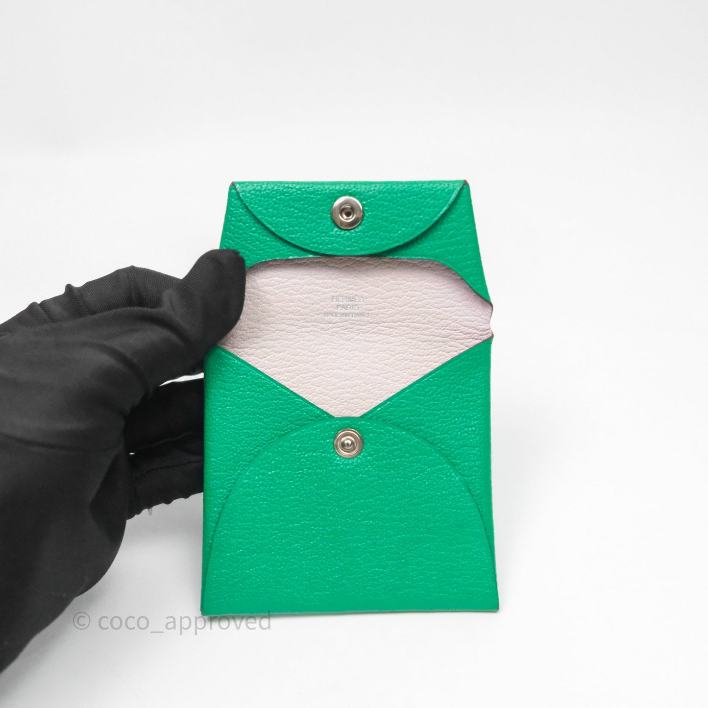 Hermès Bastia Coin Purse Green