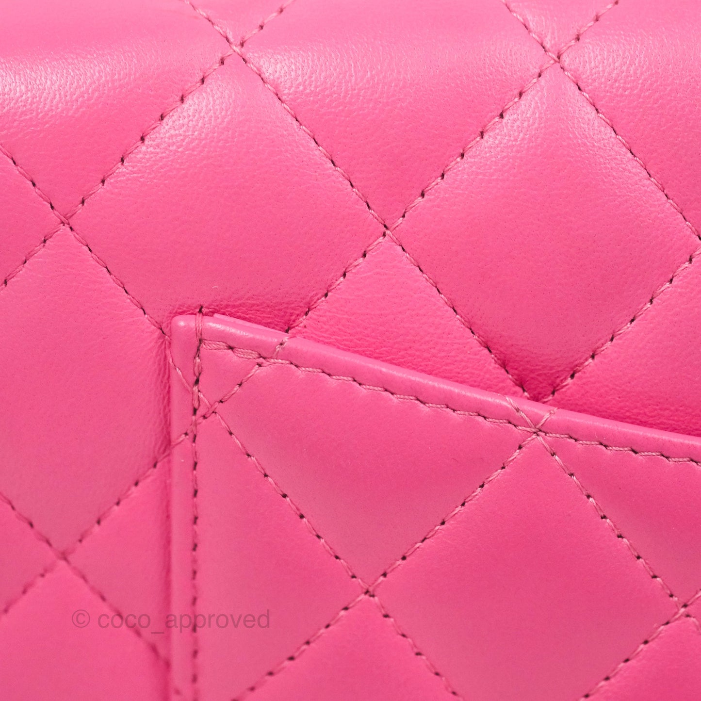 Chanel Quilted Mini Rectangular Flap Pink Lambskin Silver Hardware
