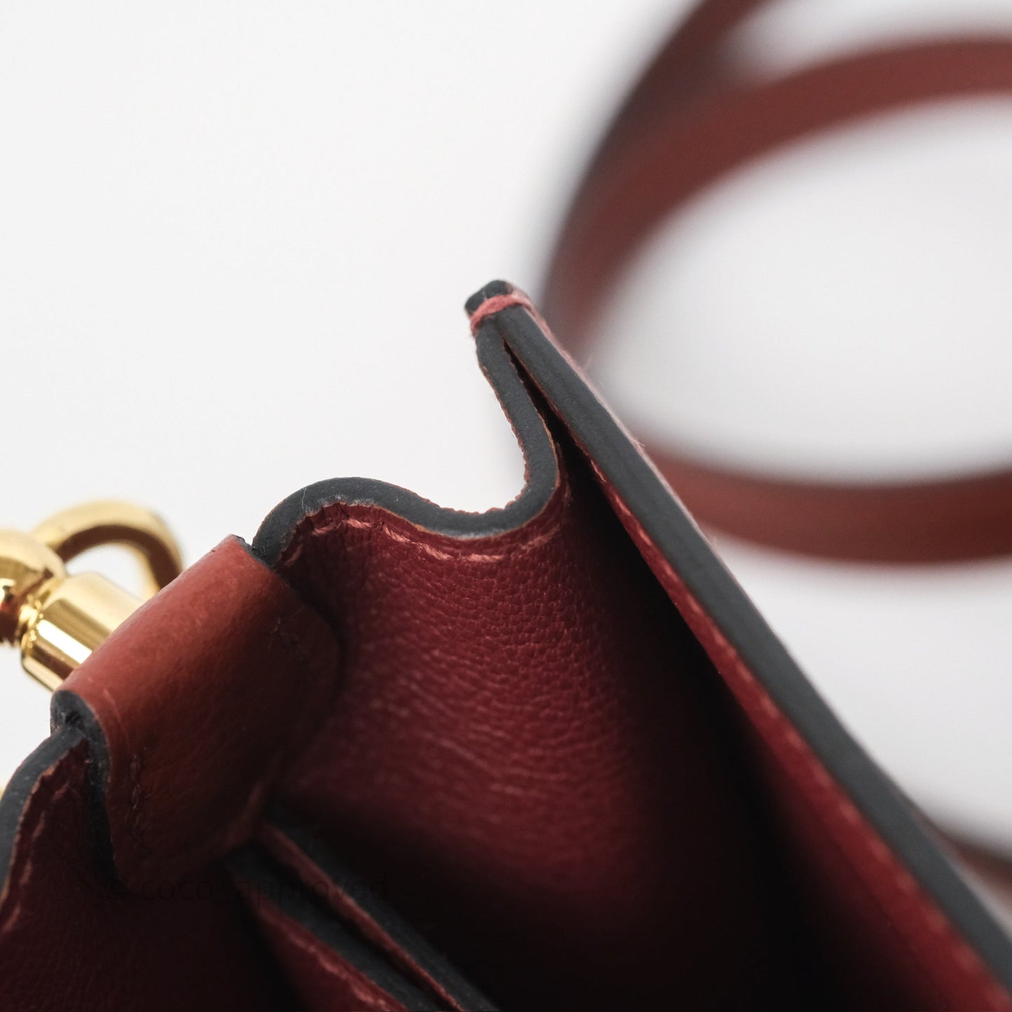 Hermès Mini Roulis Rouge H 55 Evercolor Gold Hardware