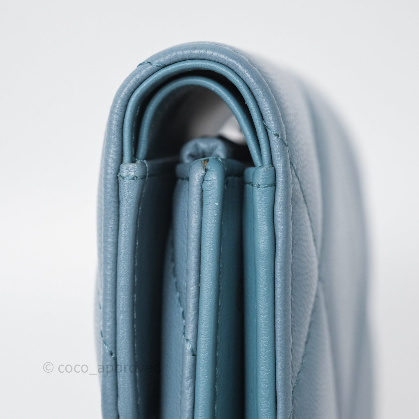 Chanel 19 Short Flap Wallet Cloud Blue Lambskin