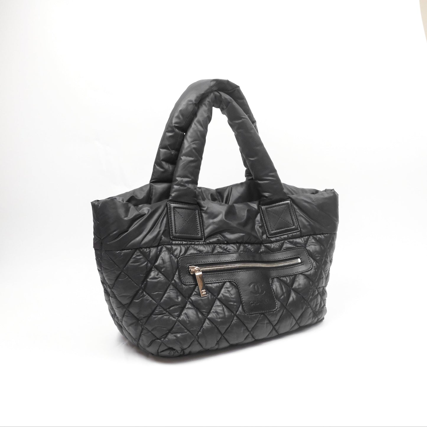Chanel Coco Cocoon Tote Bag PM Black Nylon