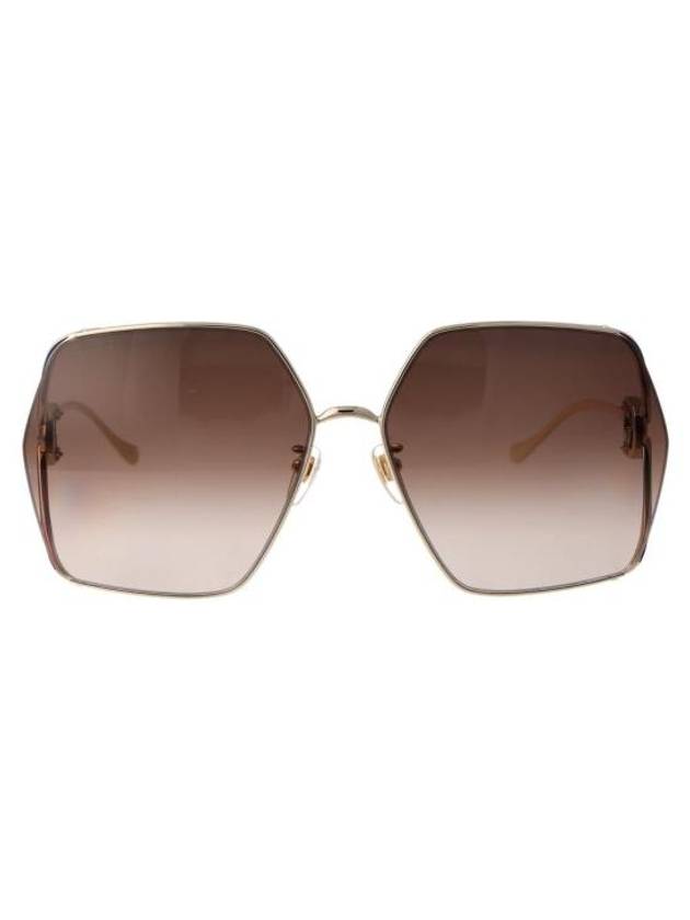 Luxury Gucci Trending 2025 Eyewear Interlocking G Square Oversize Sunglasses Brown