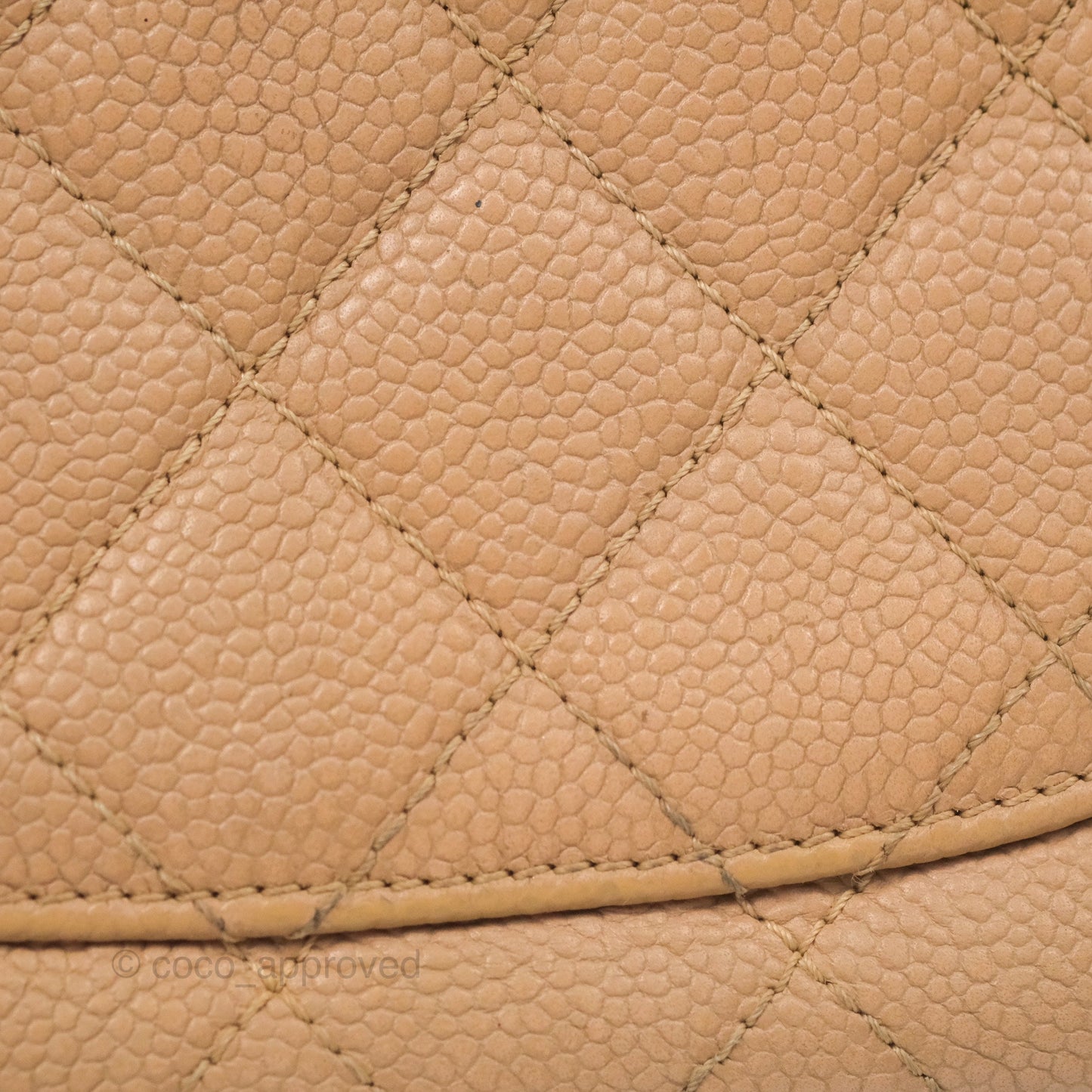 Chanel Small CC Filigree Flap Quilted Beige Black Caviar