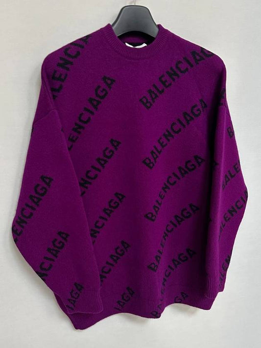 Luxury Balenciaga Logo over knit sweater 110