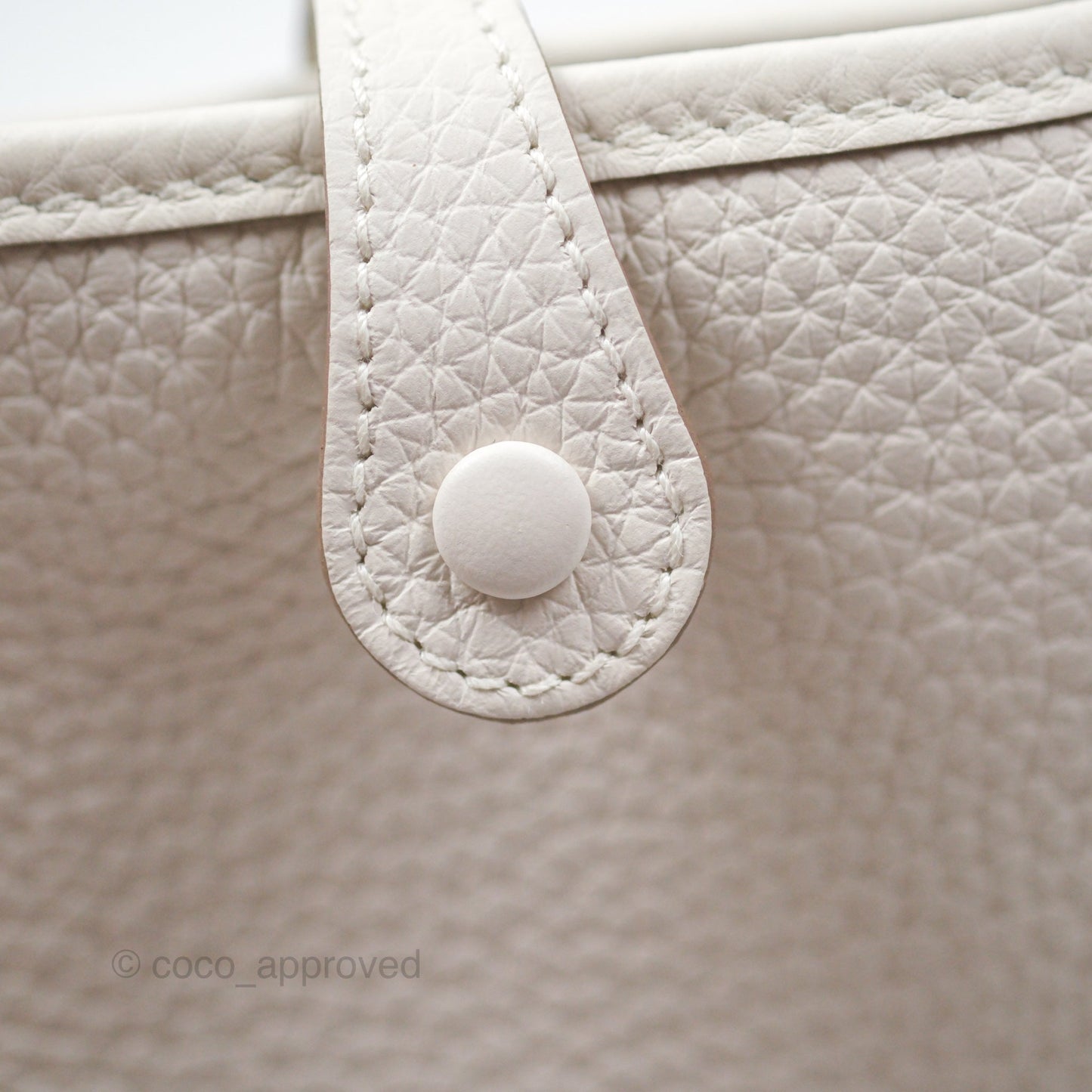 Hermès Mini Evelyne 16 Gris Pale M4 Clemence Palladium Hardware