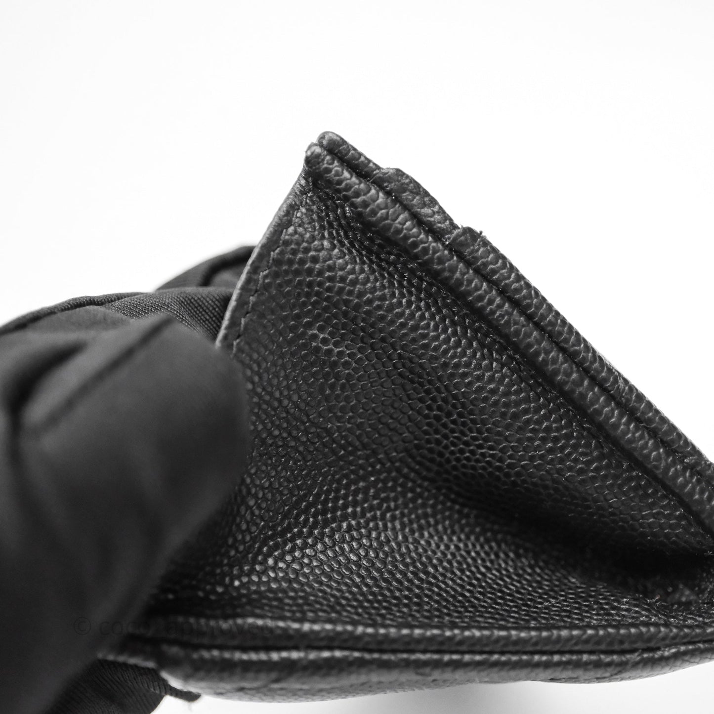 Chanel Classic Quilted Flap Long Wallet Black Caviar Gold Hardware
