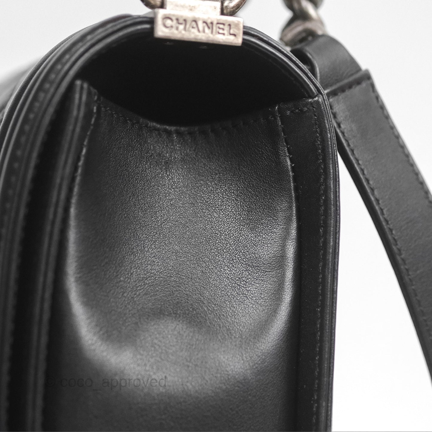 Chanel Medium Boy Quilted Black Calfskin Ruthenium Hardware
