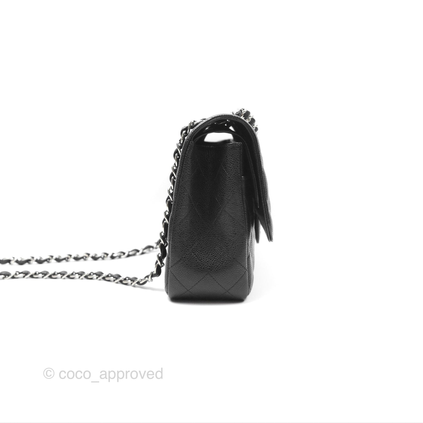 Chanel Jumbo Double Flap Black Caviar Silver Hardware⁣⁣