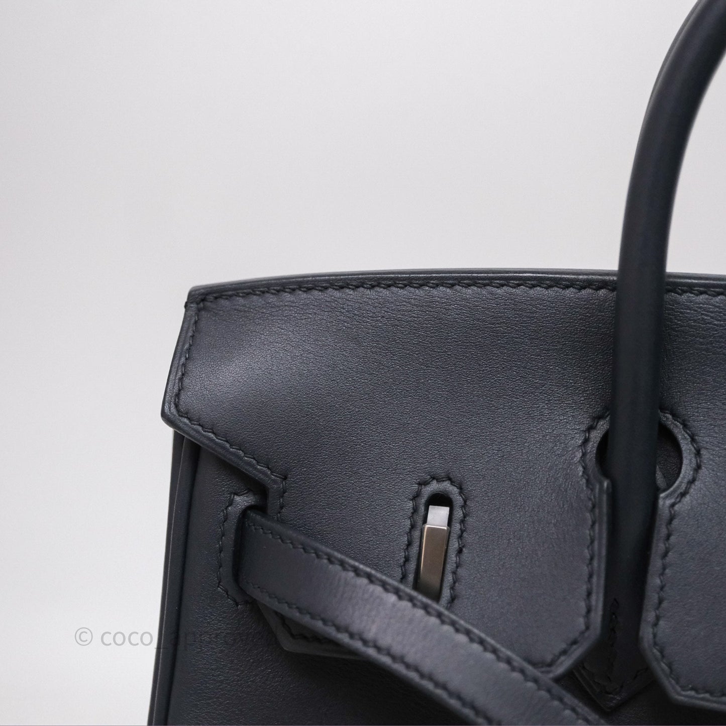 Hermes Birkin 25 Indigo Blue Swift Palladium Hardware