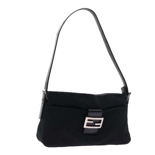 Luxury FendiMamma Baguette Shoulder Bag Nylon Black56301