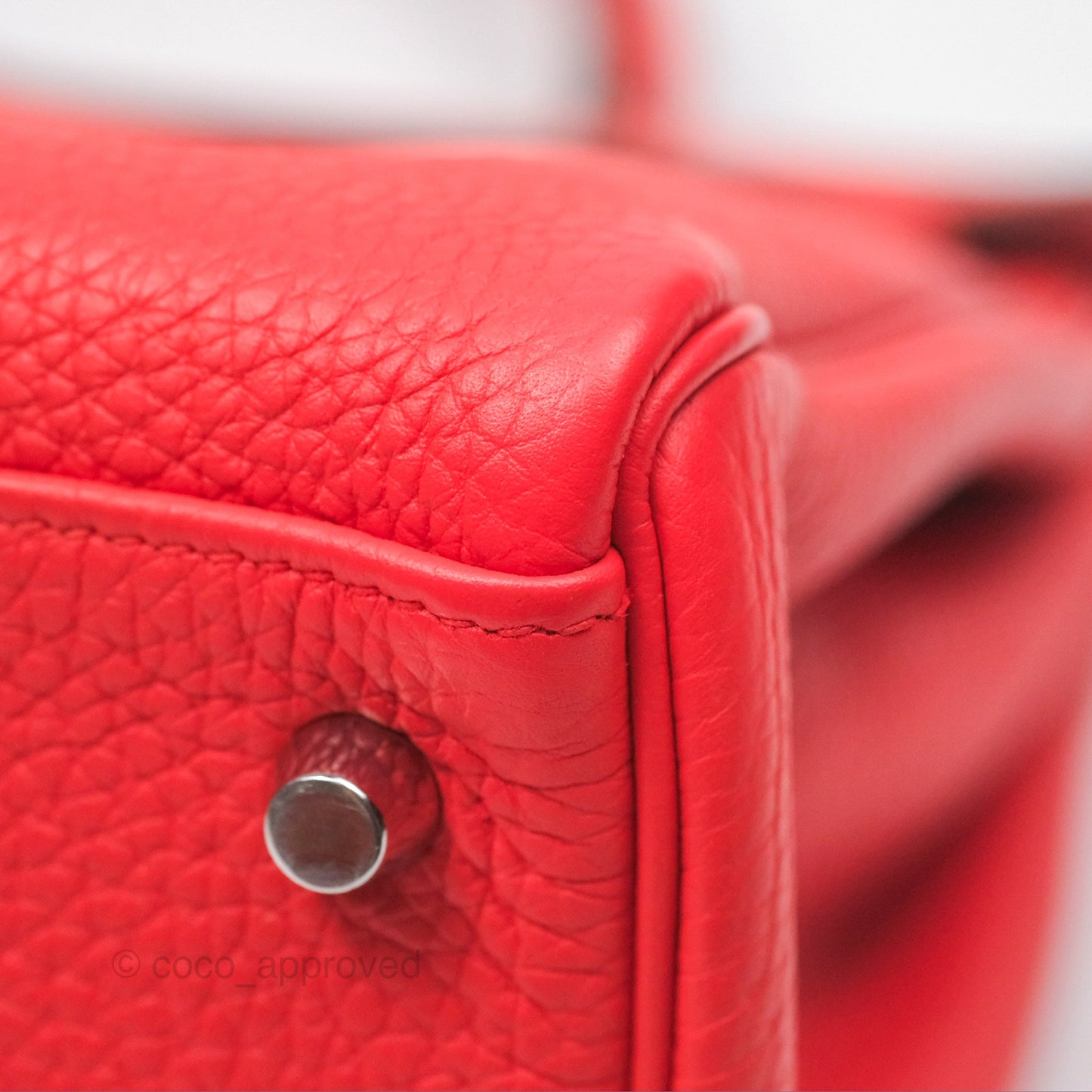 Hermès Kelly 32 Retourne Rose Jaipur Clemence Palladium Hardware