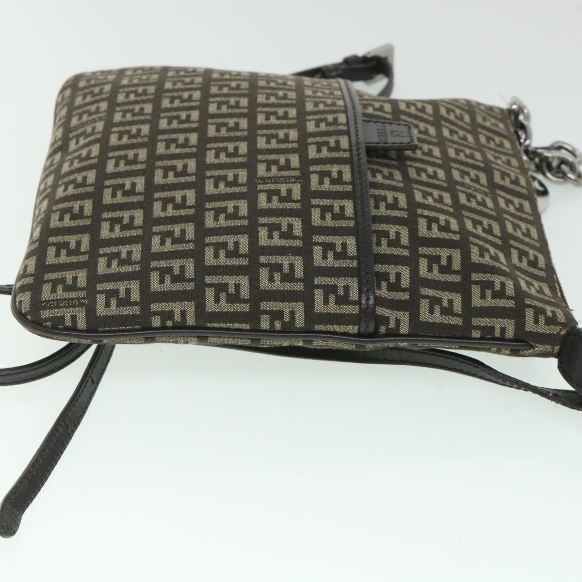 Luxury FendiZucchino Canvas Shoulder Bag Brown56323