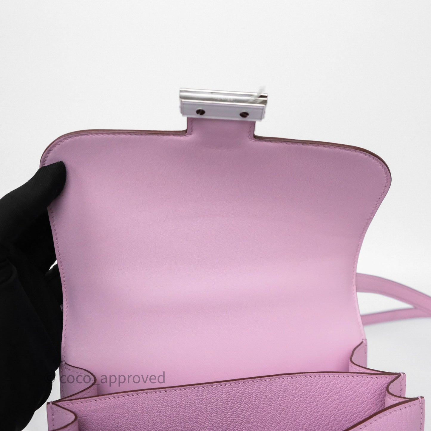 Hermès Constance Mini 18cm Mauve Sylvestre X9 Chevre Mysore Palladium Hardware