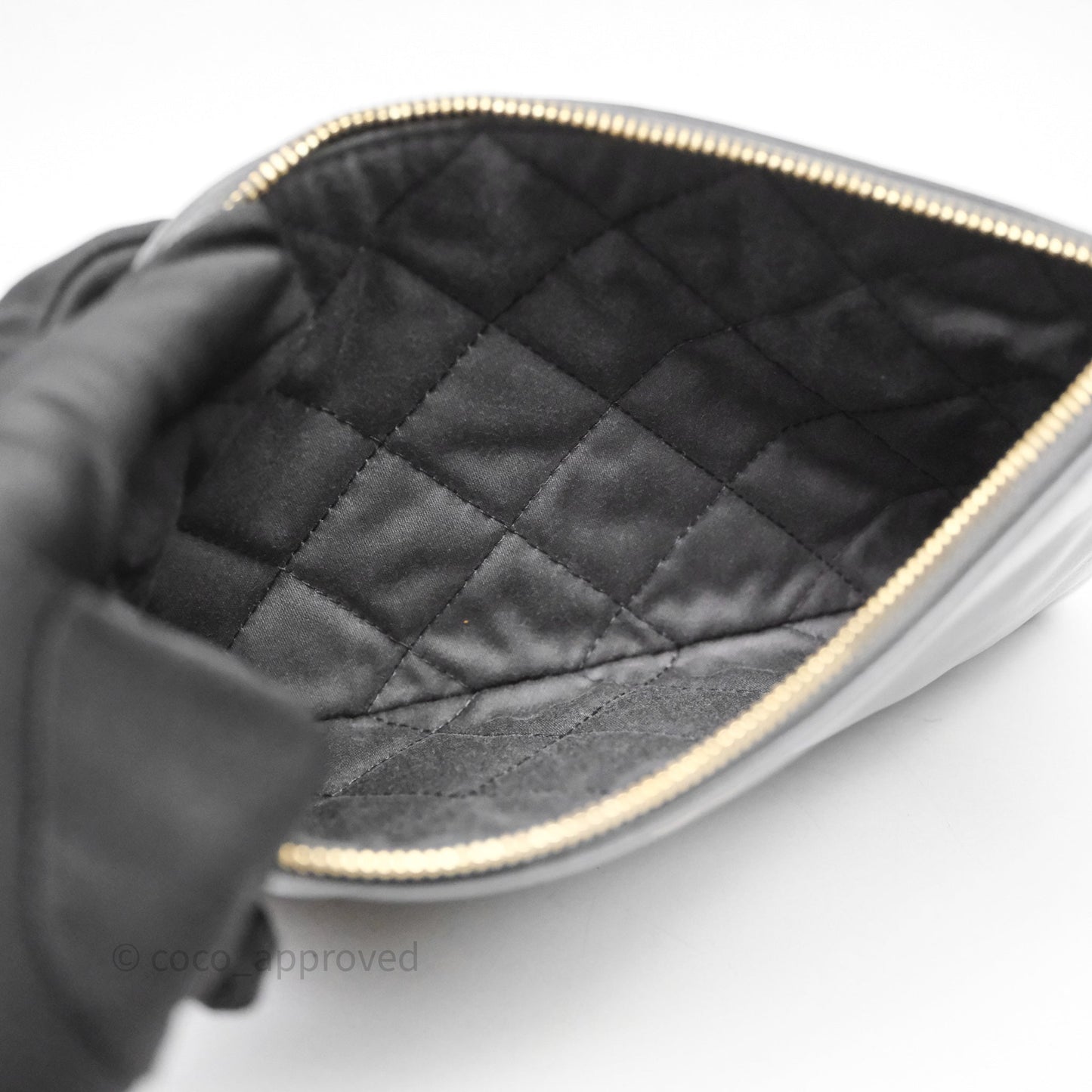 Chanel 22 Bag Medium Dark Grey Calfskin Gold Hardware