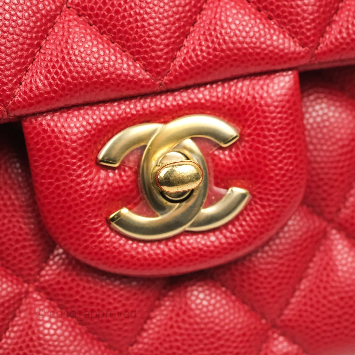 Chanel Classic Small S/M Flap Red Caviar Gold Hardware