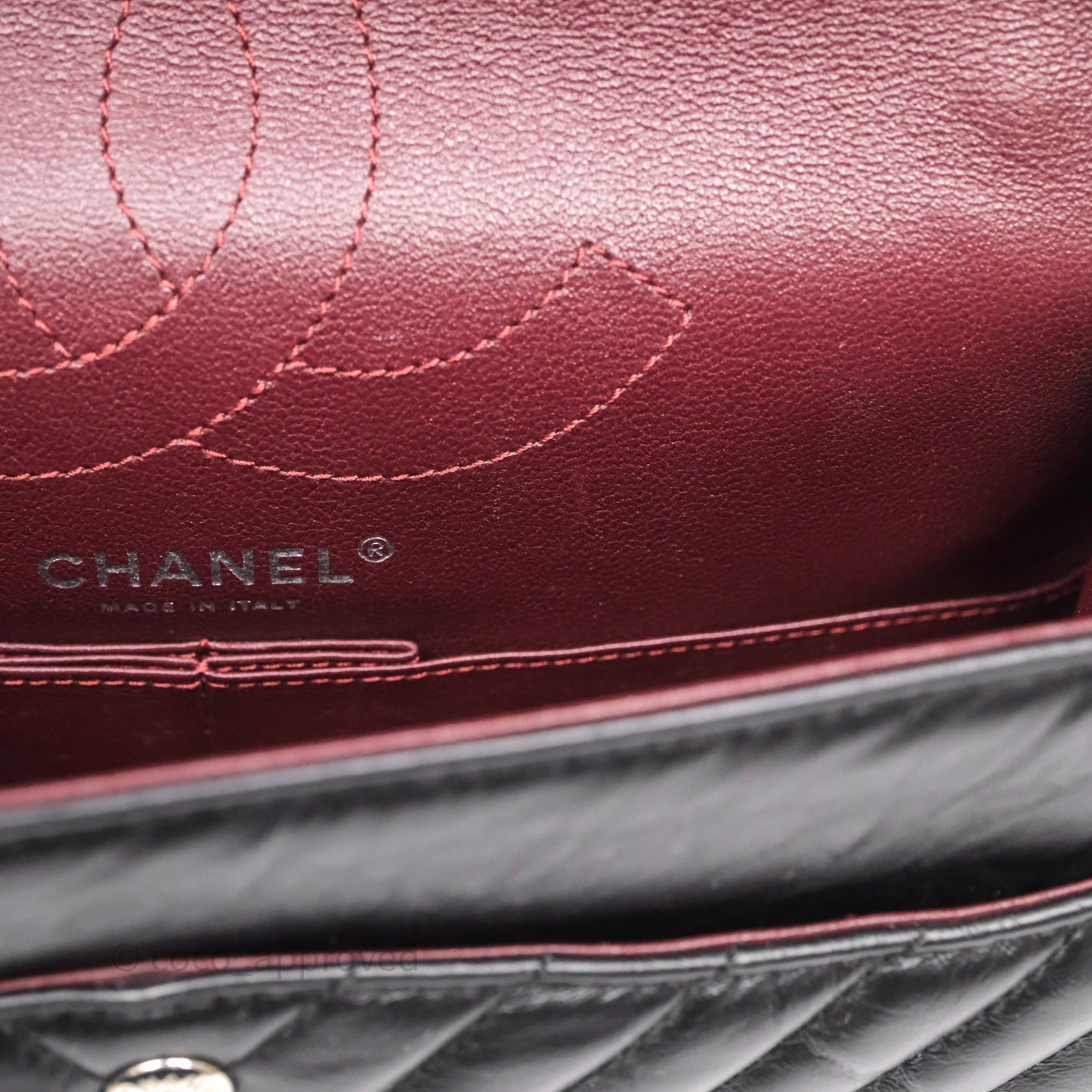 Chanel Reissue 225 Chevron Aged Calfskin So Black